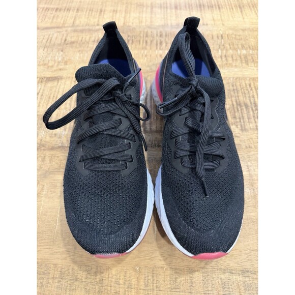 Nike Epic React Flyknit 2 Black Running Shoes Comfort BQ8927-003 Womens Size 9.5 - Picture 3 of 10